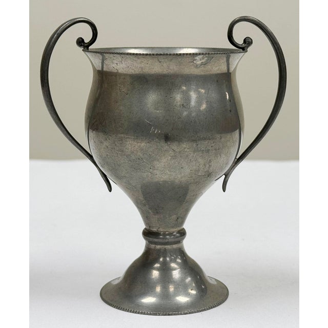 Vintage Petite Pewter Trophy Vase For Sale In Kansas City - Image 6 of 9