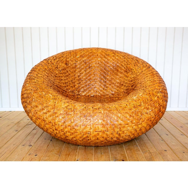 Sculptural French Mushroom Lounge Chairs in Rattan, 1970s, Set of 2 For Sale - Image 14 of 18