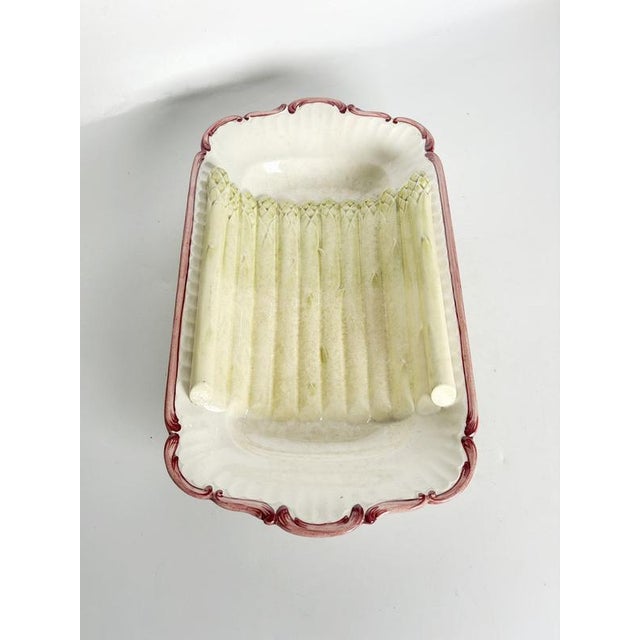 19th Century Ceramic Asparagus Serving Dish, France For Sale - Image 11 of 14