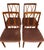 1970s Set of 4 Mid Century Modern Dining Chairs With Sculptural Back Design, Uk Import For Sale - Image 5 of 9