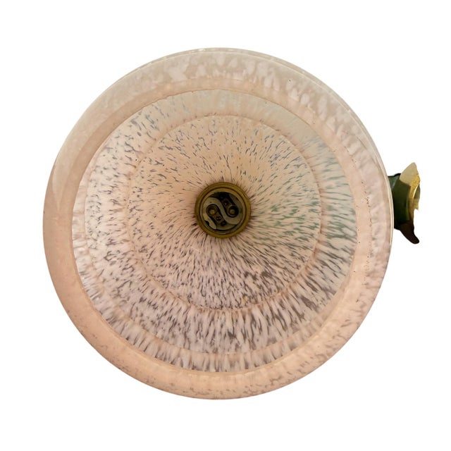 Vintage Art Deco Wall Lamps with Pink Mottled Glass Shades, 1890s, Set of 3 For Sale - Image 12 of 15
