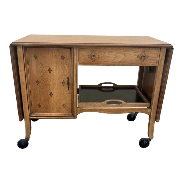 1960s Horizon by Thomasville Mid Century Modern Bar Cart For Sale