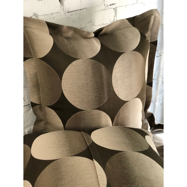 2010s 24" Brown and Tan Geometric Jim Thompson Pillows - a Pair For Sale - Image 5 of 9