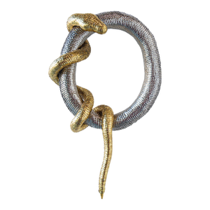Snake Sculpture Titled Man's Old Money by Artist Paige Barnes Dorsey