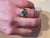 2010s Oval Emerald , Pink Tourmaline Diamond Ring 18 Karat Yellow Gold, Size 6.5 For Sale - Image 5 of 18