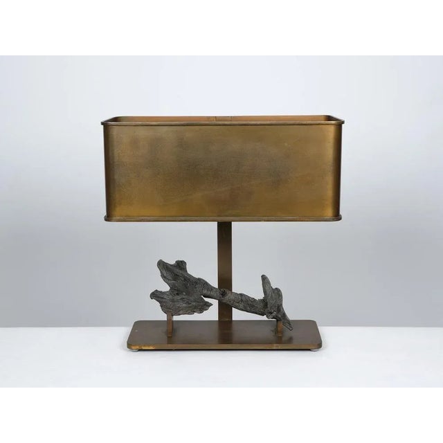 French Brass Table Lamp, 1970s For Sale - Image 3 of 9