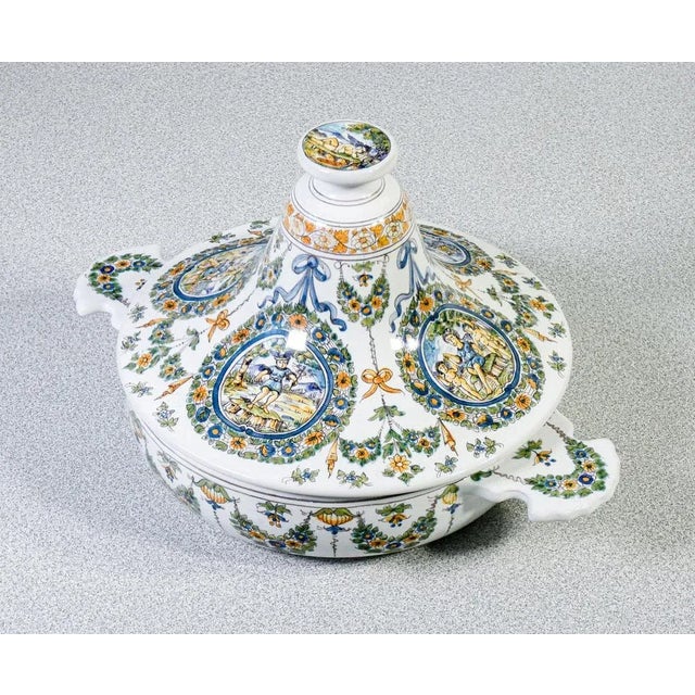 Blue Bowls in Ceramics from Merget to Moustiers. France, 1920s For Sale - Image 8 of 8