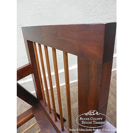 Hand Crafted Bucks County Studio Walnut Arm Chair For Sale - Image 9 of 13