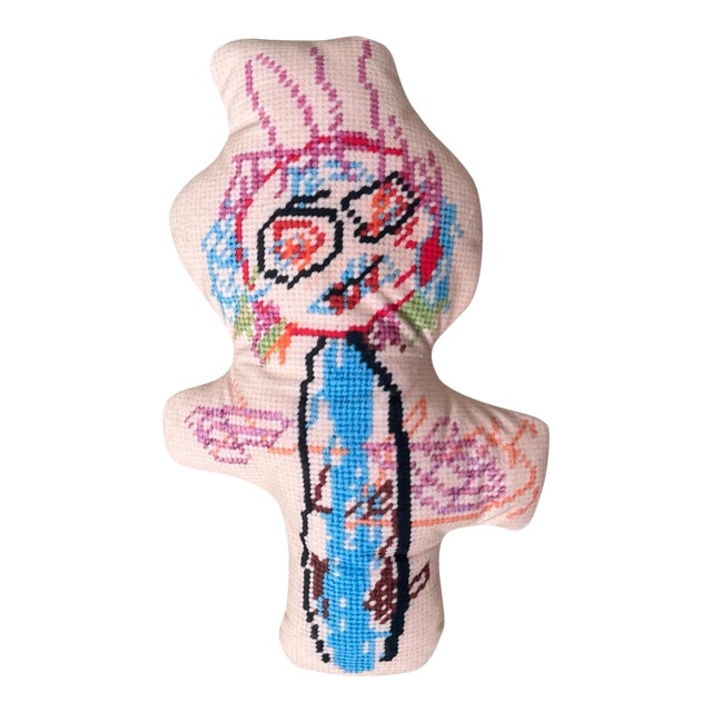 Velvet "Swag Monster" Sculpted Pillow, Custom Original For Sale