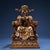 This is a magnificent vintage Chinese gilt bronze statue of a high-ranking deity, likely the Dragon King (Guangji...