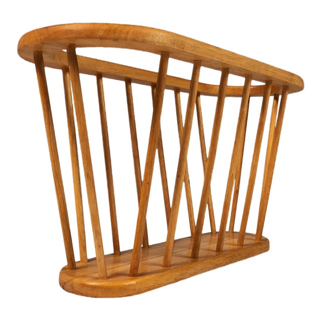 Mid-Century Modern Umbrella Rack Stand Holder in Solid Ash in the Manner of Arthur Umanoff, Usa, Circa 1970's For Sale