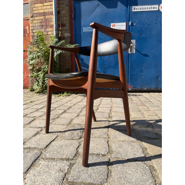 Model 213 Armchair in Teak and Leather by Thomas Harlev For Sale - Image 11 of 11