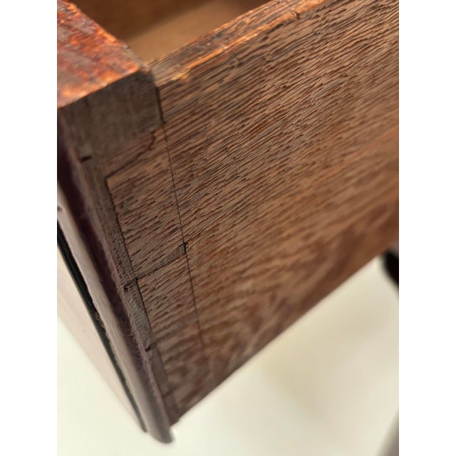 C. 1760 George II English Mahogany and Oak Lowboy For Sale - Image 11 of 12