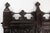 French Gothic Style Oak Coat Hat Rack with Beveled Mirror and Wrought Iron Stand, 19th Century For Sale - Image 15 of 17