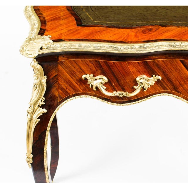 Petite French Ormolu Mounted Bureau Plat Desk, 19th Century For Sale - Image 14 of 18