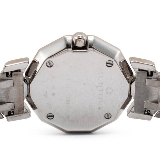 Ladies Century Dragon Stone 27mm Sapphire Diamond 18k White Gold Quartz Watch For Sale In Houston - Image 6 of 9