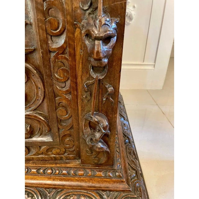 19th Century Italian Carved Walnut Side Cupboards, Set of 2 For Sale - Image 15 of 18