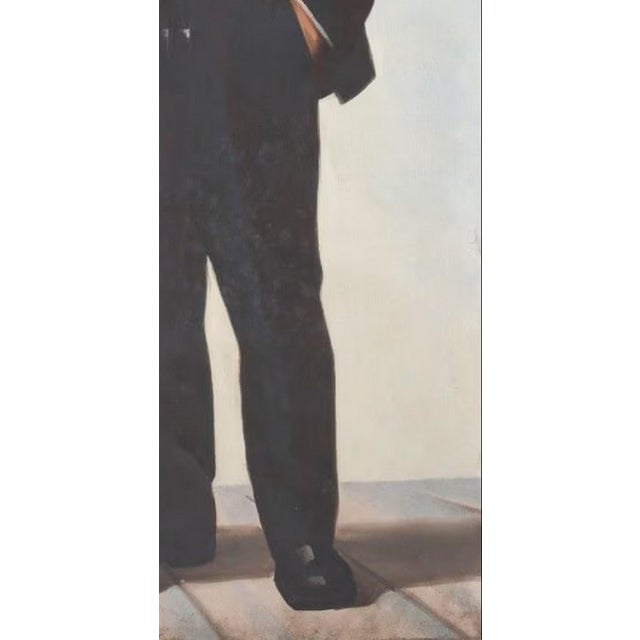 Vladimir Lenin Portrait, Original Soviet Oil Painting on Canvas, 1970s 152-78 For Sale - Image 6 of 6