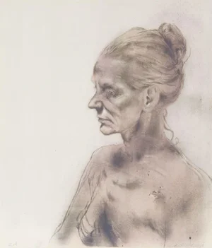 Donald DeMauro, "Untitled (Woman)," Lithograph