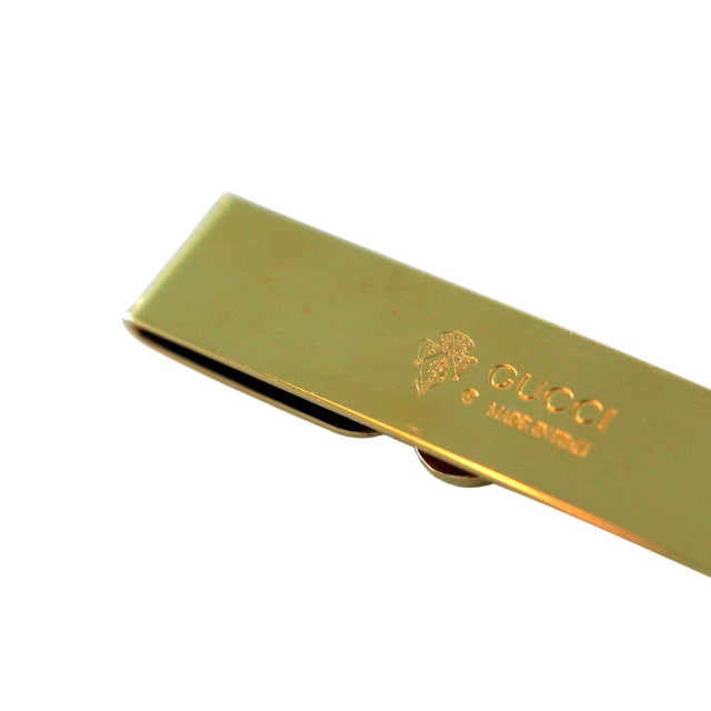 1980s Gucci Gold-Plated Letter Opener With Green Leather Case in Original Box For Sale - Image 5 of 5