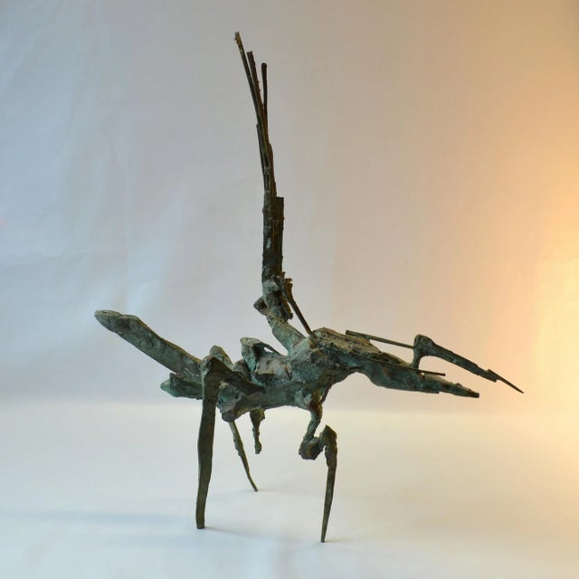 Brutalist Bronze Sculpture of Acrobat on Horse by Dutch Artist Jacobs For Sale - Image 6 of 10