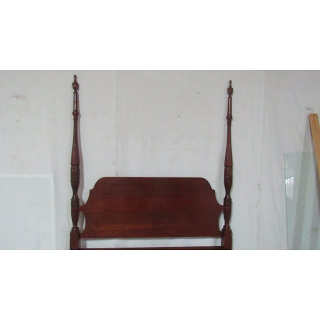 1980s Mahogany Queen Rice Poster Bed Carved For Sale - Image 6 of 7