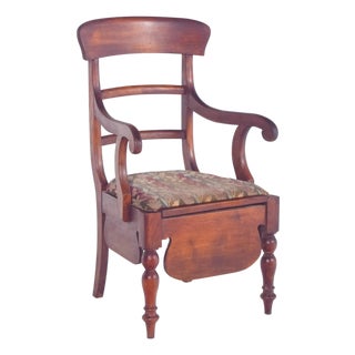Chair with Striped Upholstery, 19th Century For Sale