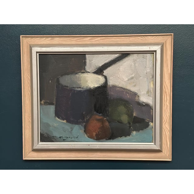 Bengt Hillgrund, Pan and Fruits, 1961, Oil on Canvas, Framed For Sale - Image 7 of 18