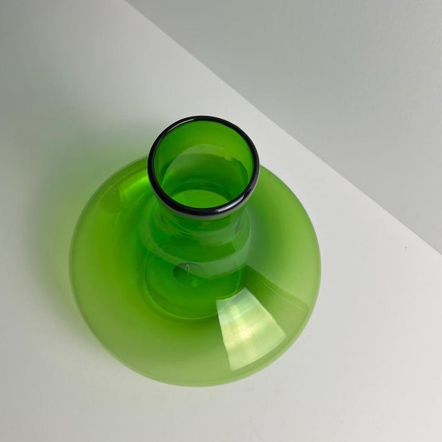 1960s Large Green Handblown Glass Vase by Reijmyre Glasbruk, Sweden, 1960s For Sale - Image 5 of 10