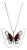 Peace Red Butterfly Sterling Silver Pendant Necklace For Sale