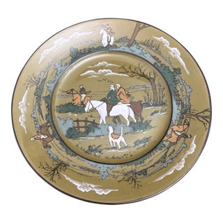 Buffalo Pottery Plate "The Start" 9 1/2" Circa 1908 Signed W. Foster For Sale