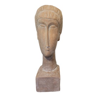 1960s Austin Productions Modernist Head of a Woman Sculpture Bust For Sale