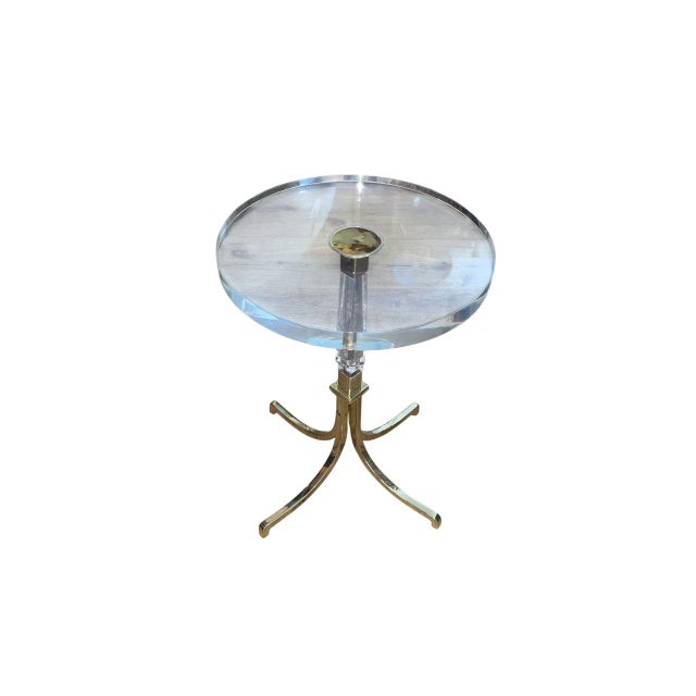 Elegant pair of modern side tables designed by Charles Hollis Jones, produced in the United States in the 1970's. Each...