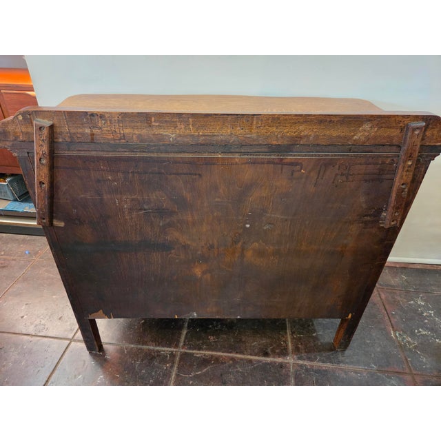 Brown Antique Victorian Solid Tiger Oak Quater Sawn Mission Dresser Chest of Drawers 1880-1918 For Sale - Image 8 of 17
