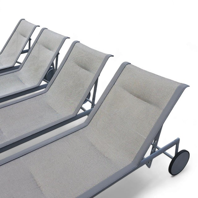An iconic example of modern outdoor design, this set of four adjustable chaises from Richard Schultz’s 1966 Collection...