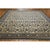 Textile 1890s Ivory Background Geometric Blue Floral Design Antique Chinese Peking Rug For Sale - Image 7 of 8