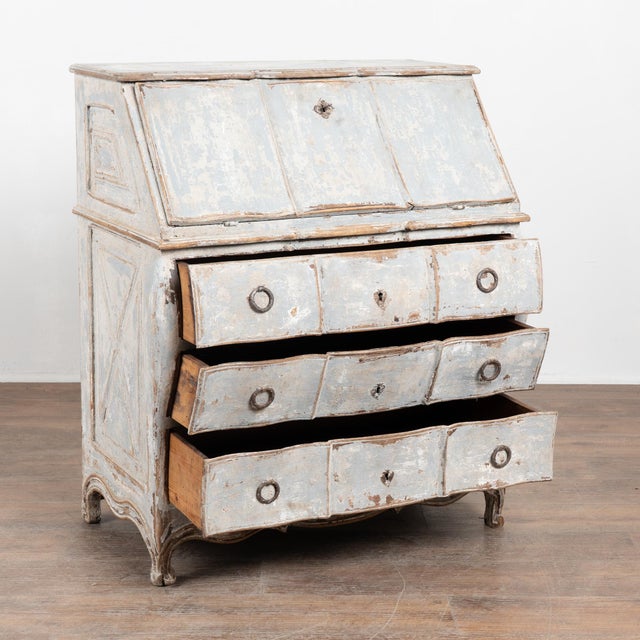 Baroque 19th Century Swedish Oak Ladies’ Writing Desk Secretary For Sale - Image 3 of 15