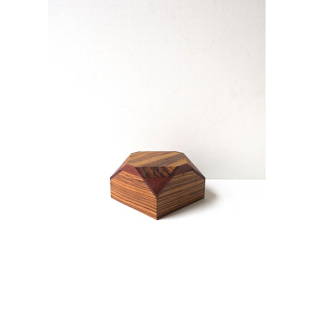 Brown Studio Wood Jewelry Box For Sale - Image 8 of 11