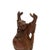 Late 20th Century Buddha Sculpture Carved Wood With Inlaid Eyes and Teeth Vintage Chinese Wealth Figure For Sale - Image 4 of 9