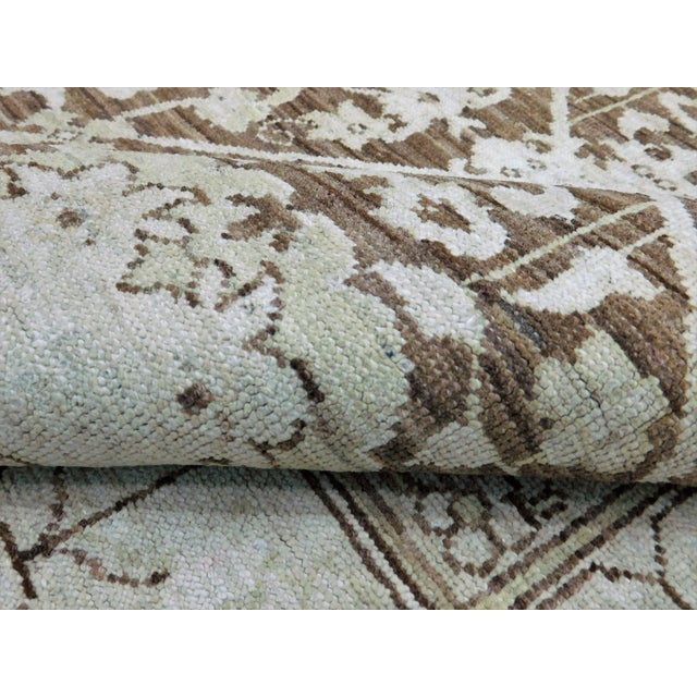 Brown Fine Agra Style Handmade Rug. 8'x 9'8" For Sale - Image 8 of 18