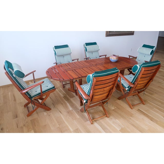 Tricomfort Madein France SOLID Rosewood Adjustable Chairs Folding Table Outdoor For Sale - Image 17 of 18