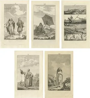 Niebuhr, Arabian Costumes, 1780, Prints, Set of 5