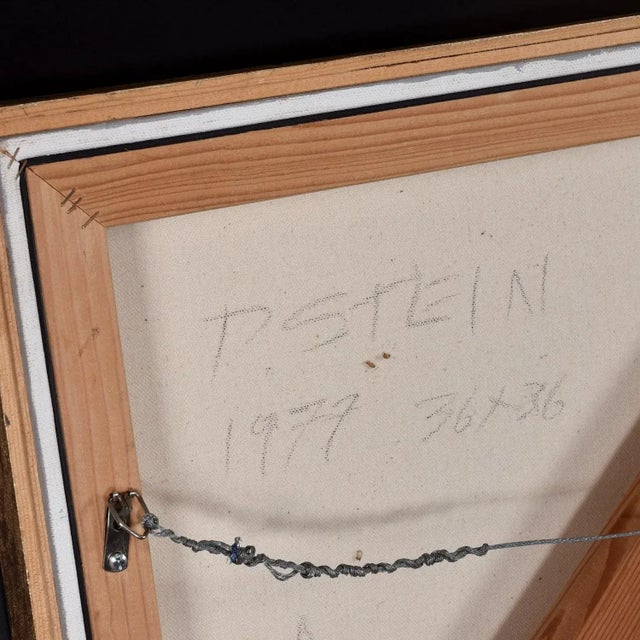 Robert Rauschenberg P. Stein 1977 Eggplant Purple and Lavender Square Abstract Color Field Painting For Sale - Image 4 of 10