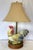 Cool country large rooster lamp from the late 20th century. The rooster is made of ceramic with lots of color and detail...