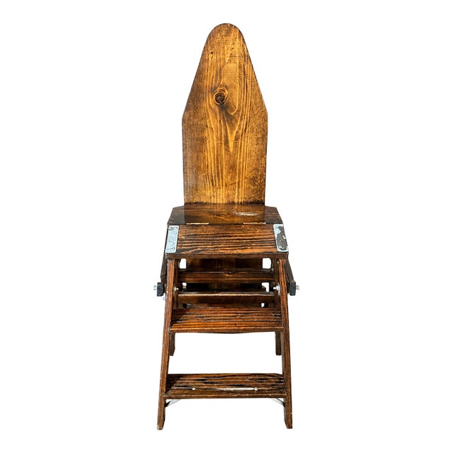 Vintage Jefferson Bachelor’s Chair, 3-in-1 Ladder and Ironing Board For Sale