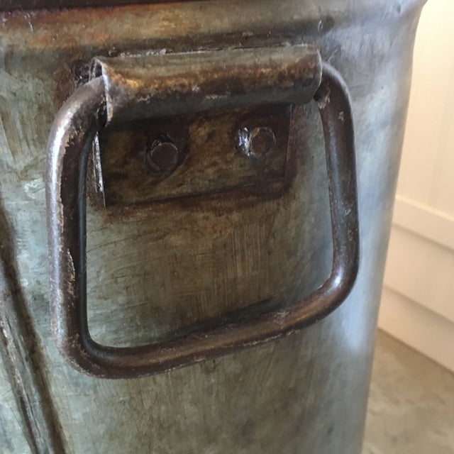 Early 20th Century Antique Original Metal Milk Can For Sale - Image 5 of 13