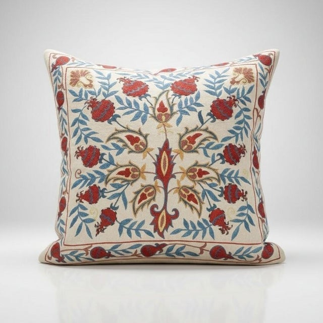 New Hand-Embroidered 100% Silk Cushion Cover – Authentic Uzbek Textile Art Elevate your home décor with this exquisite...
