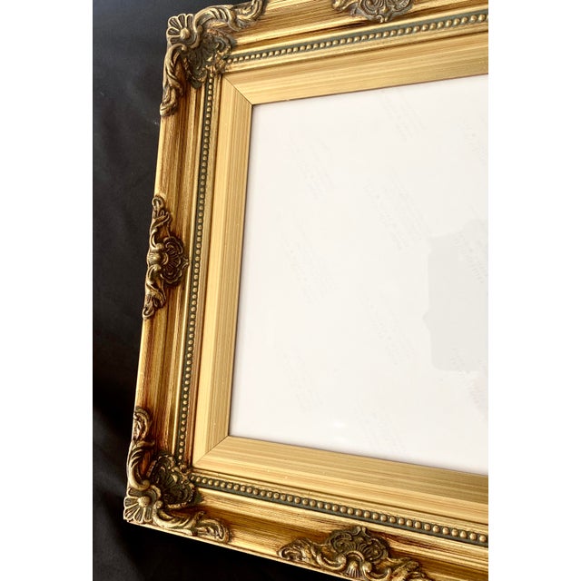 Vintage Exquistely Elgant Ornate Gold Gilt Style Wood Picture Frame - Fits 8x10 For Sale - Image 13 of 17
