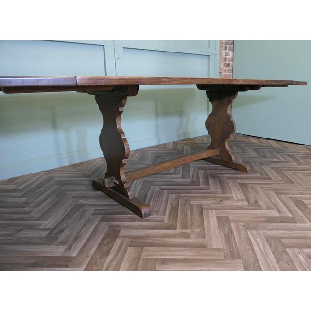 Mid-Century Modern Golden Oak Extending Refectory Table, 1960 For Sale - Image 9 of 14