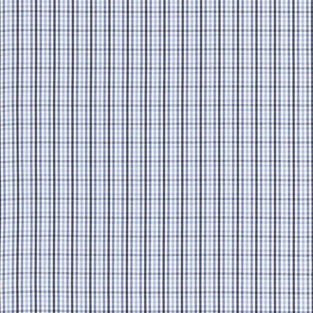 Sample - Schumacher Bahama Check Fabric in Cornflower For Sale